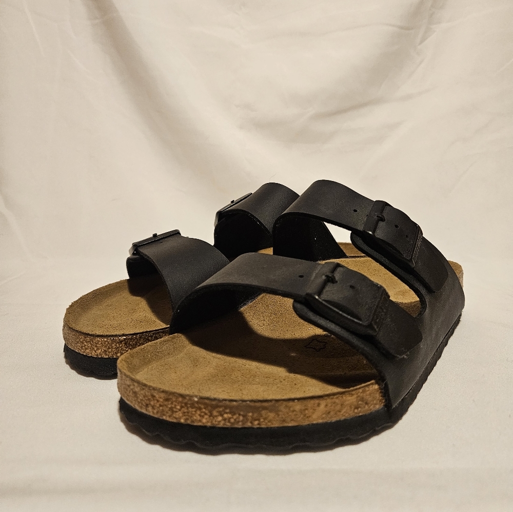 Black Patent Birkenstock Arizona Sandals